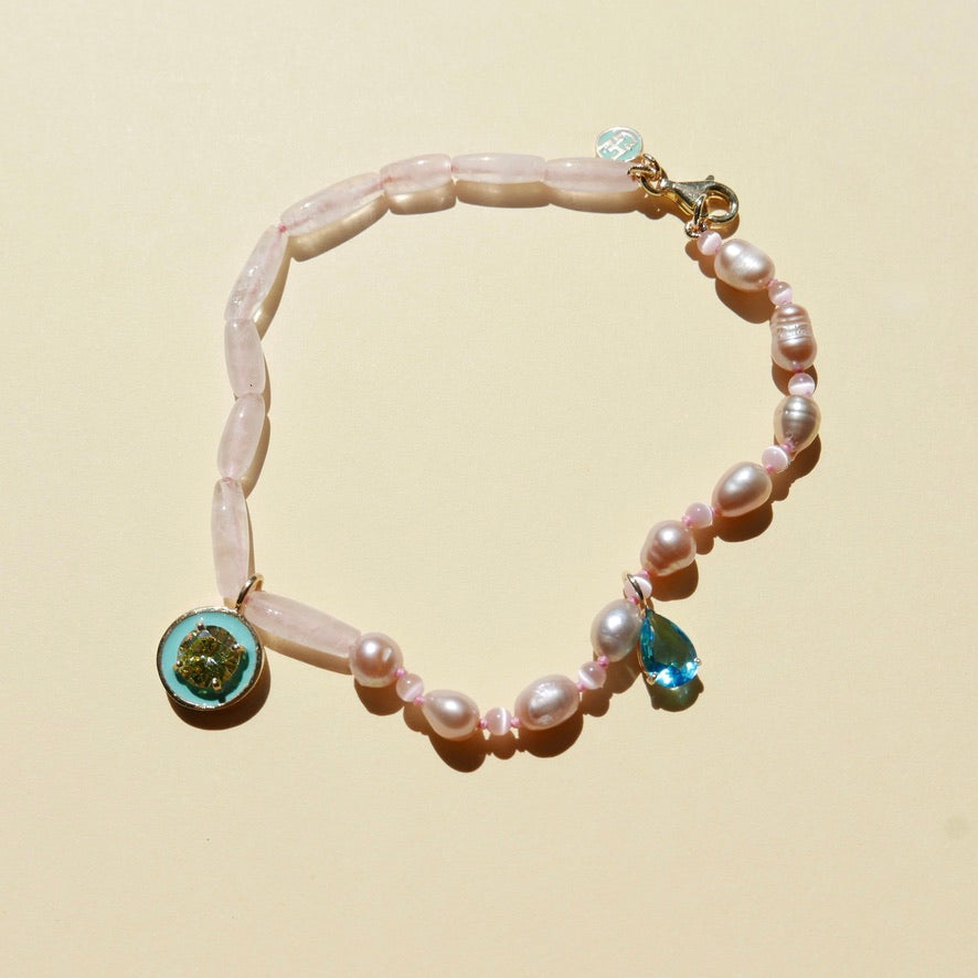 Pearl & Enamel Anklet