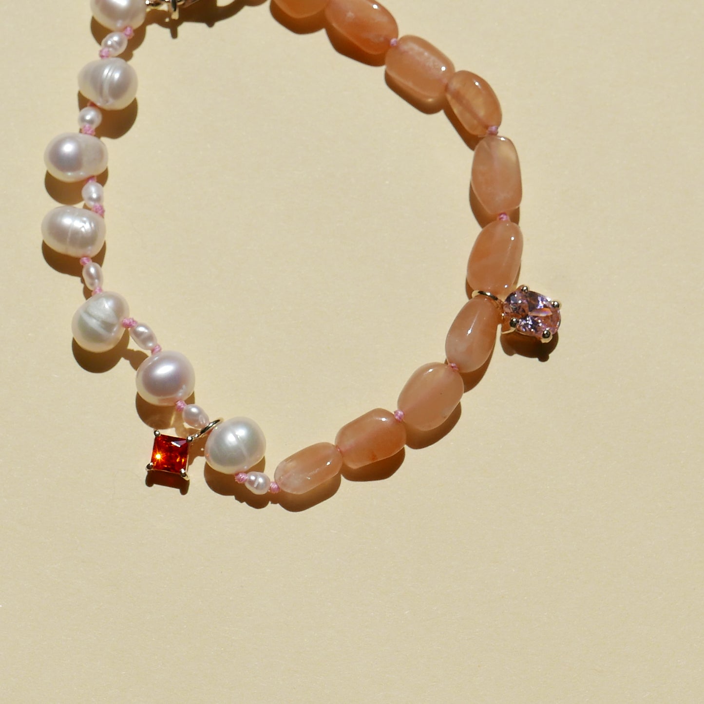 Orange Pearl Bracelet