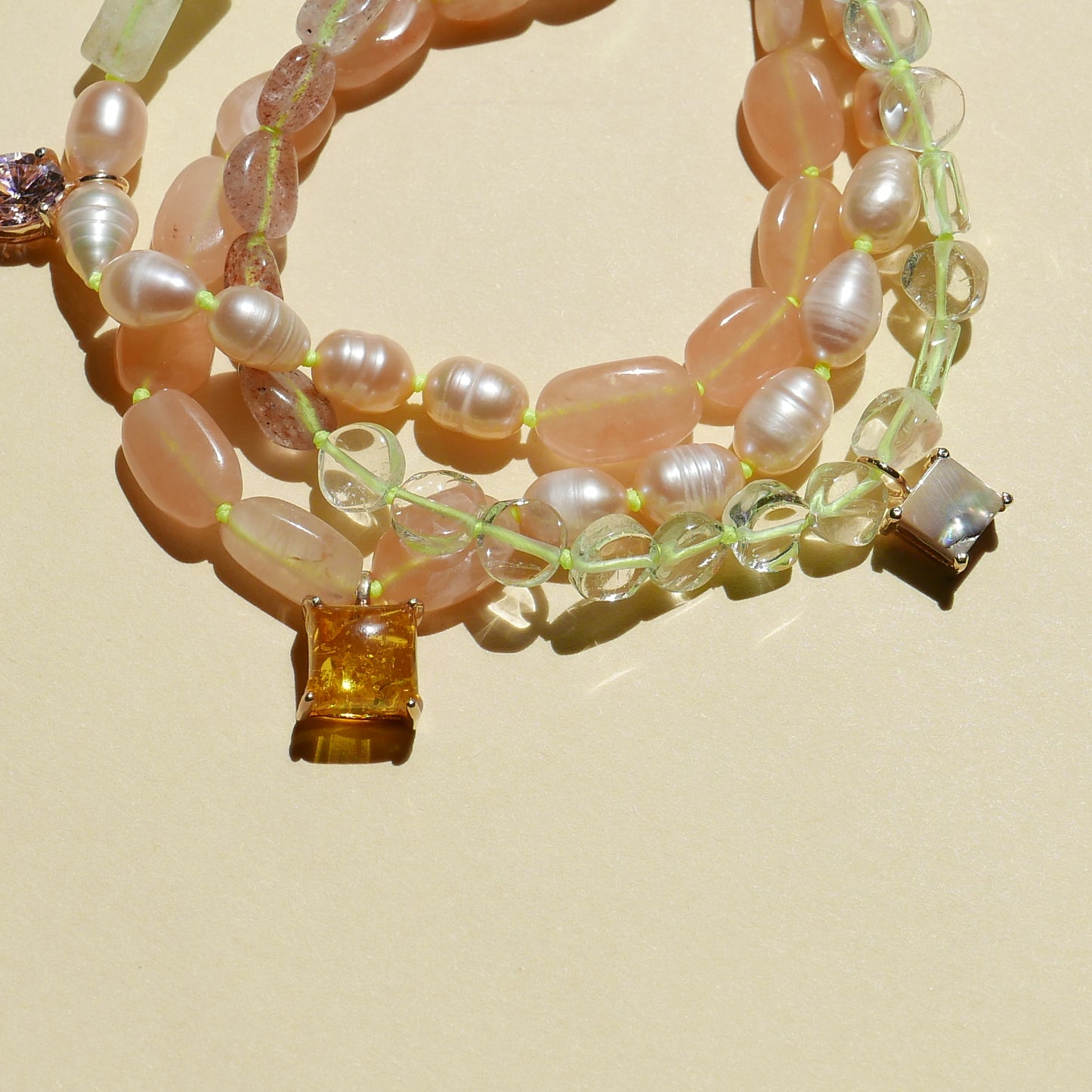 Amber Triple Bracelet