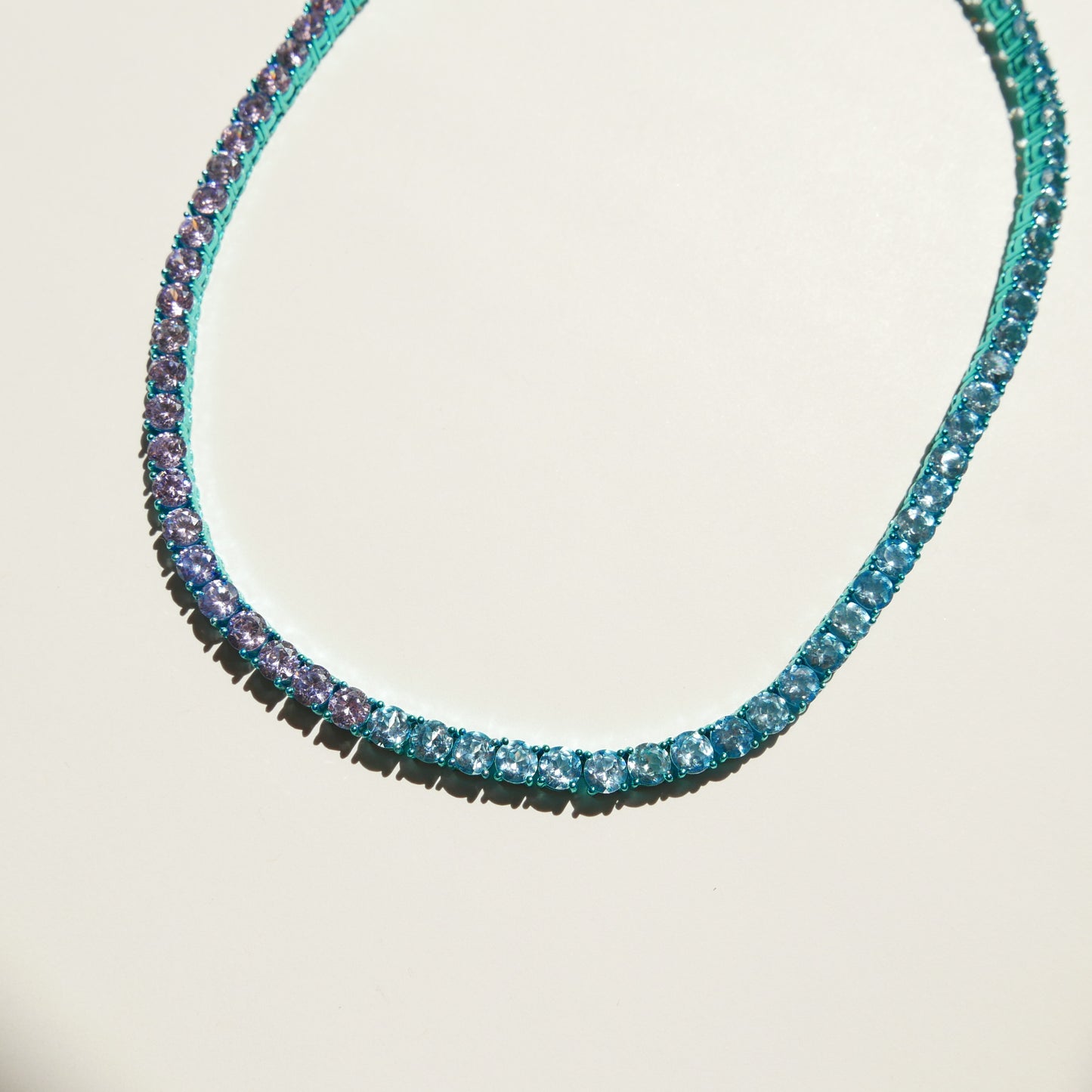 Blue Tennis Necklace