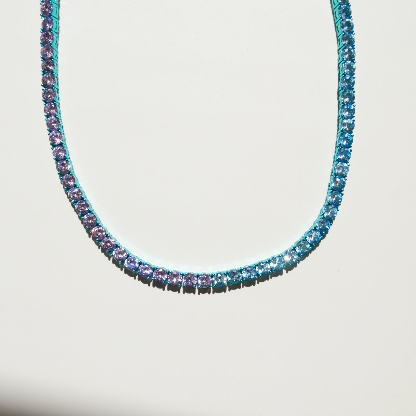 Blue Tennis Necklace