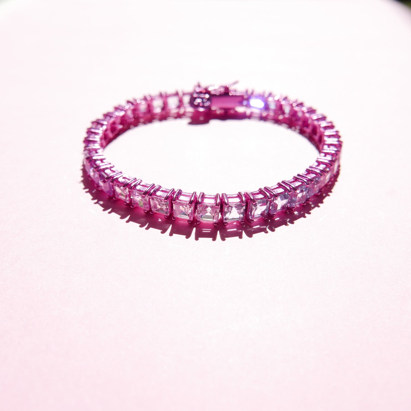 Pink Tennis Bracelet