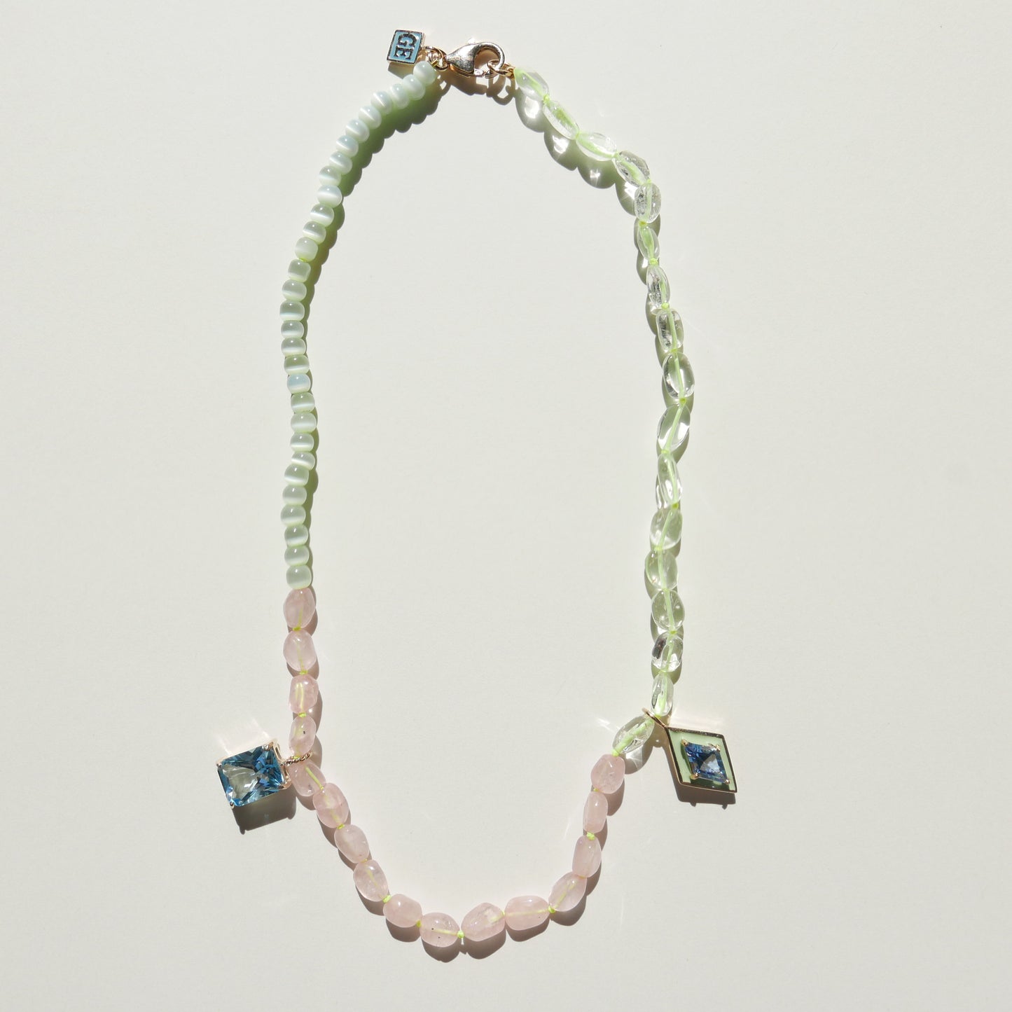 Blue & Green Enamel Necklace