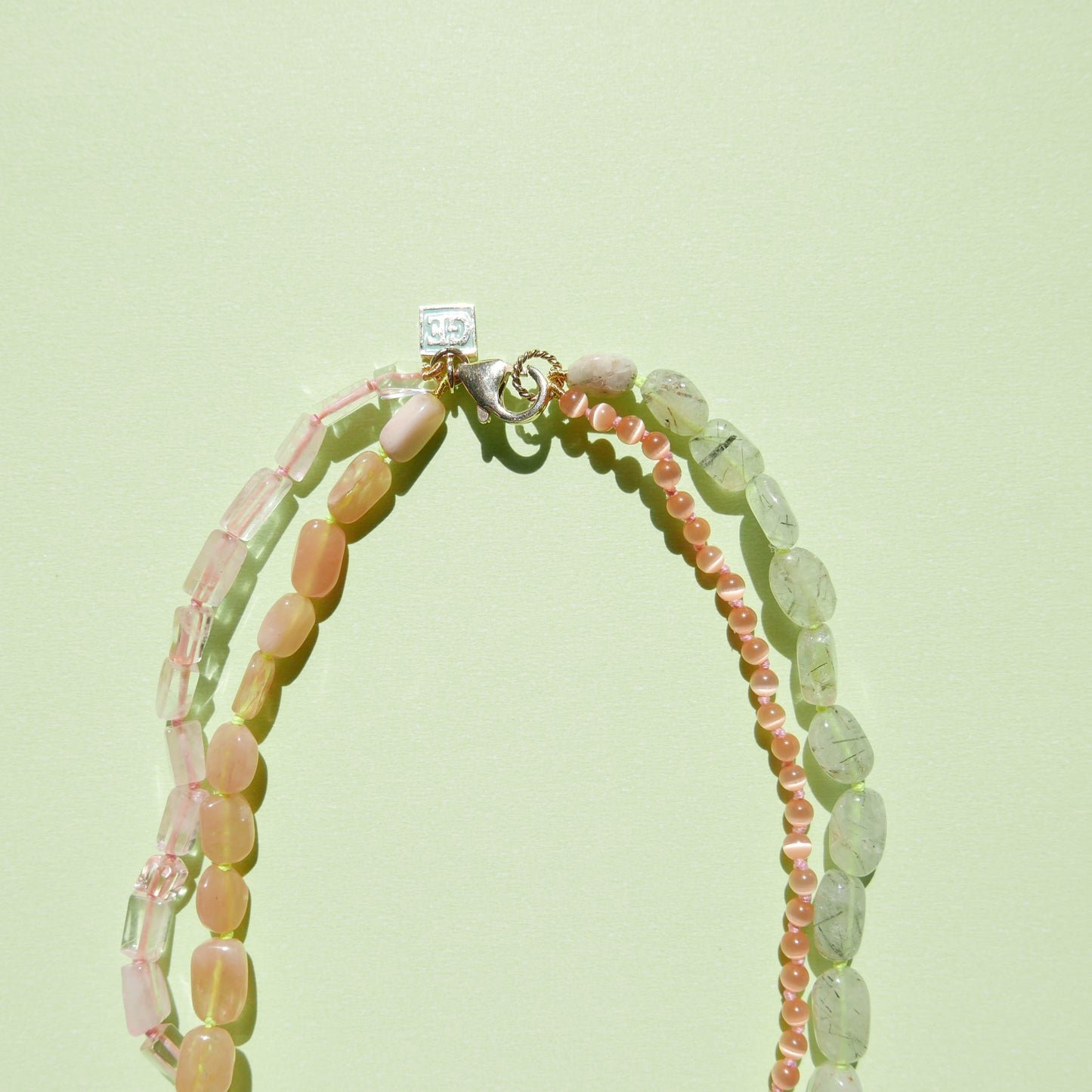 Summer Tone Double Enamel Necklace