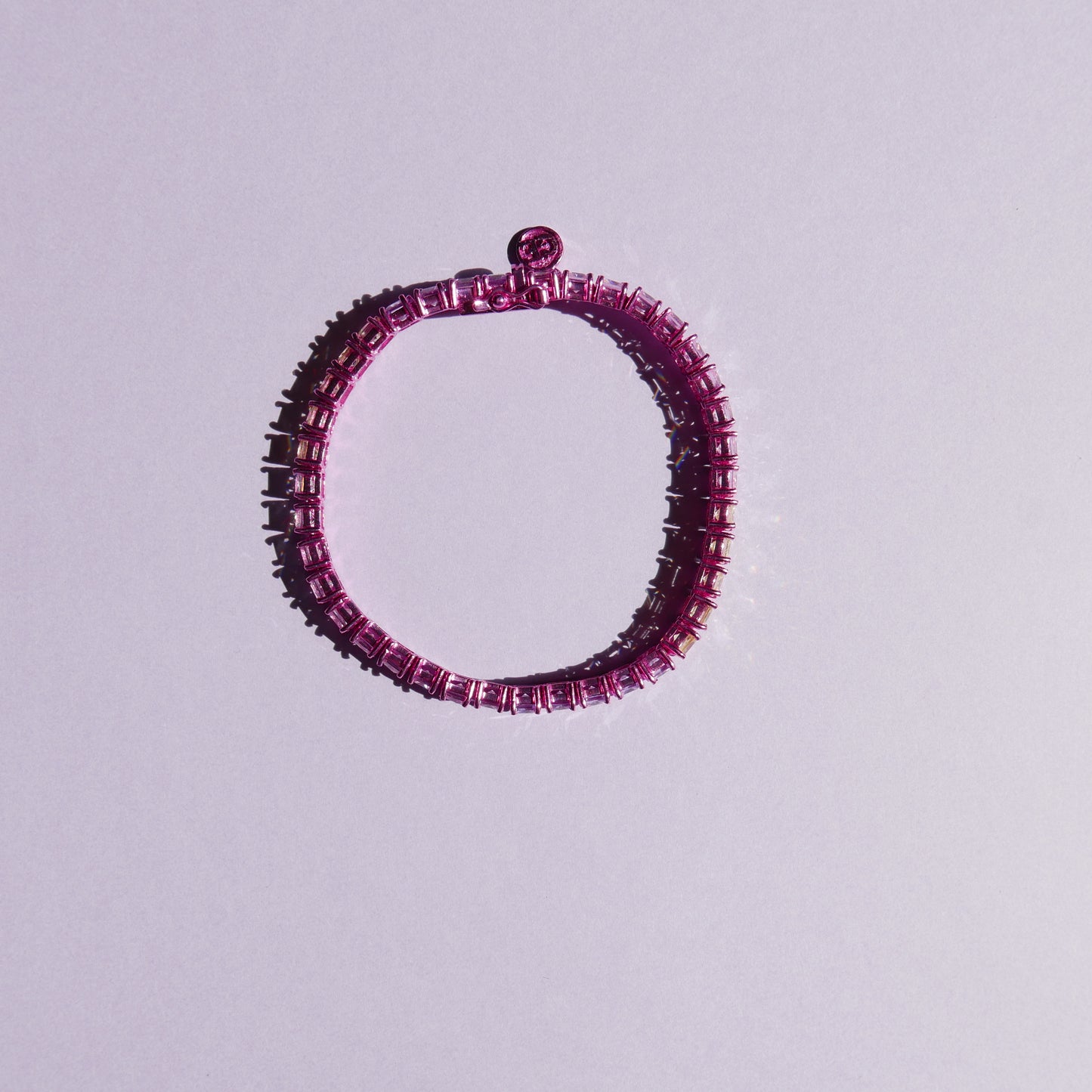 Summer Tone Pink Tennis Bracelet