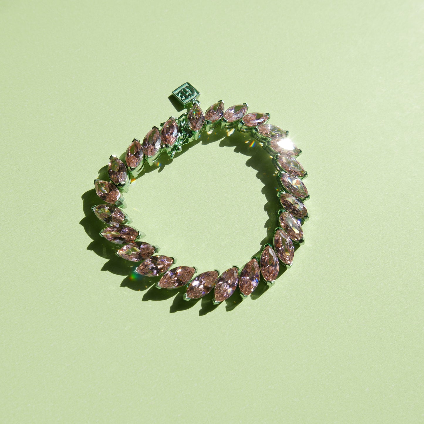 Pink Marquise Tennis Bracelet