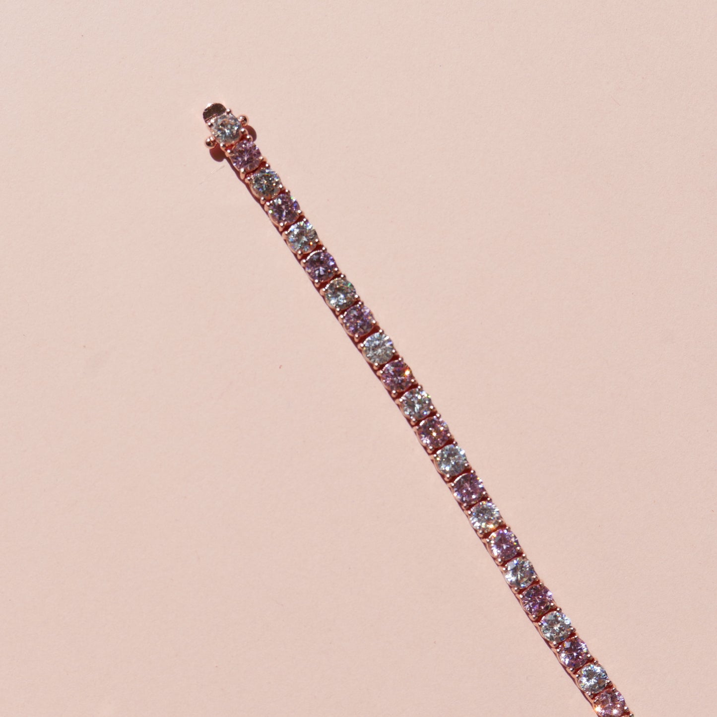 Light Pink Tennis Bracelet