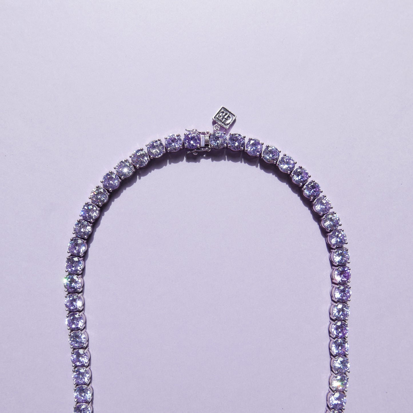 All Purple Tennis Necklace