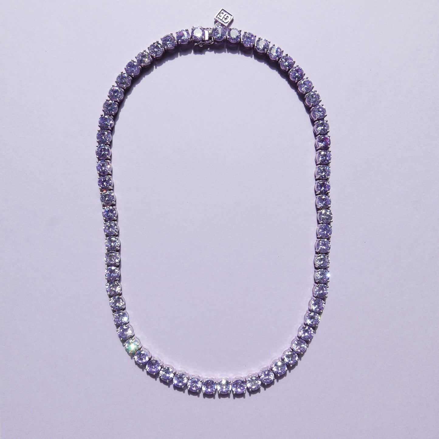 All Purple Tennis Necklace