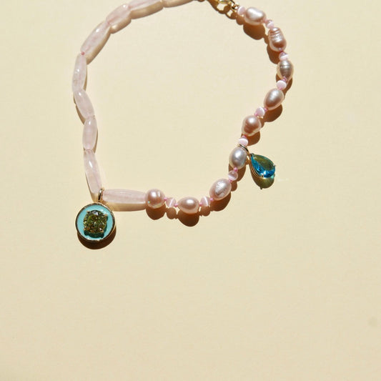 Pearl & Enamel Anklet