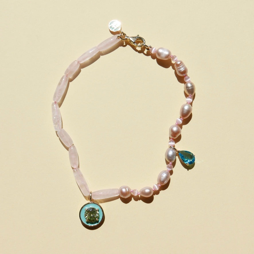 Pearl & Enamel Anklet
