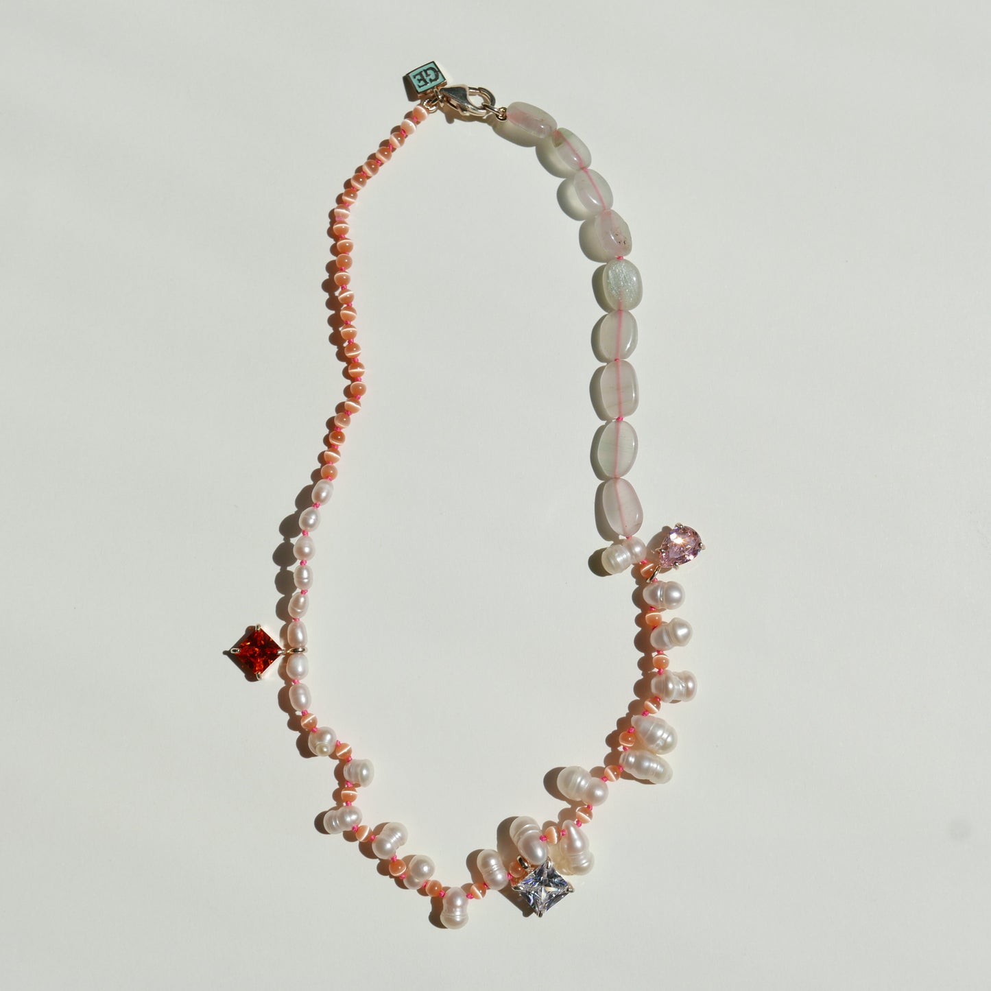 Orange Pearl Necklace 2