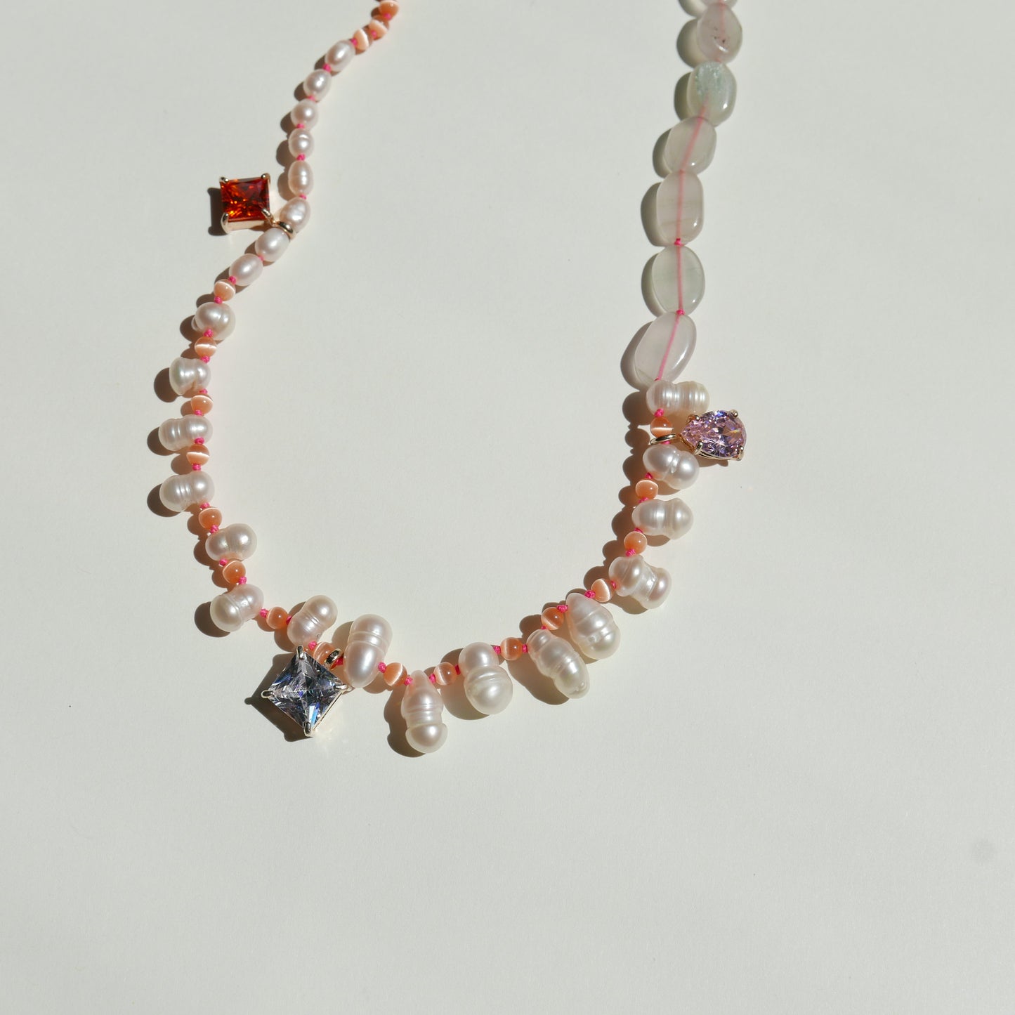 Orange Pearl Necklace 2