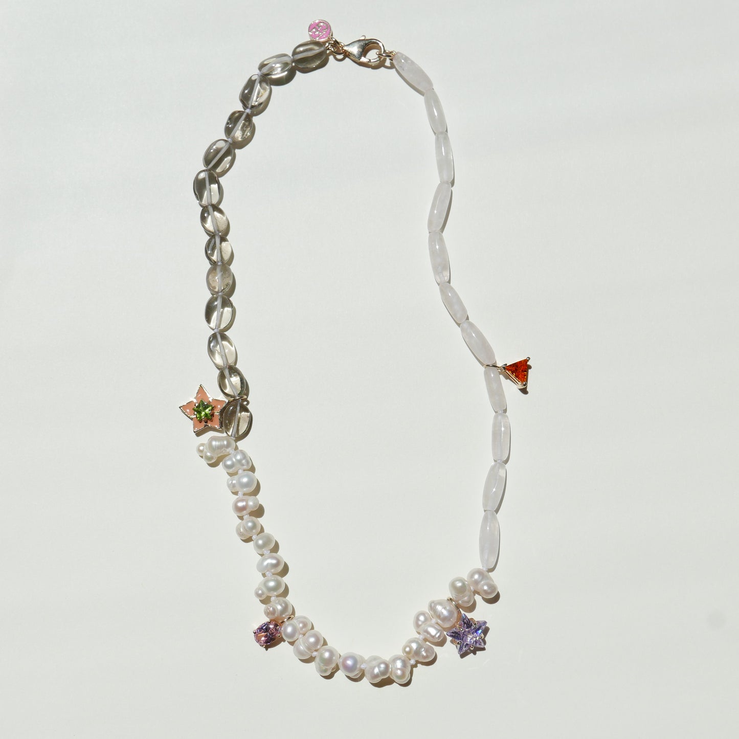 Pearl Necklace with an Enamel Star