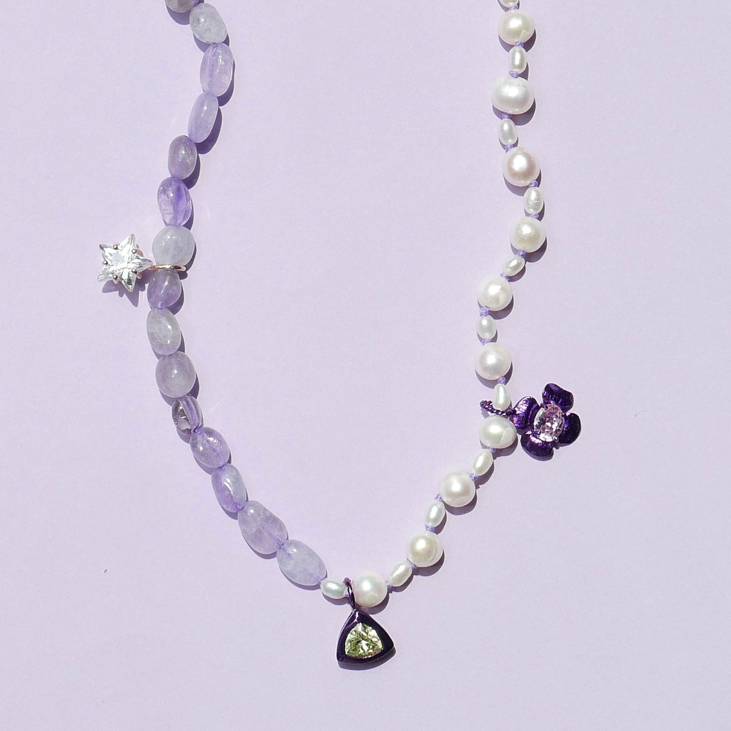 Purple Pearl Pendant Necklace