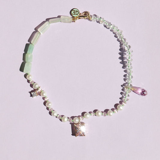 Light Green & Pearl Anklet