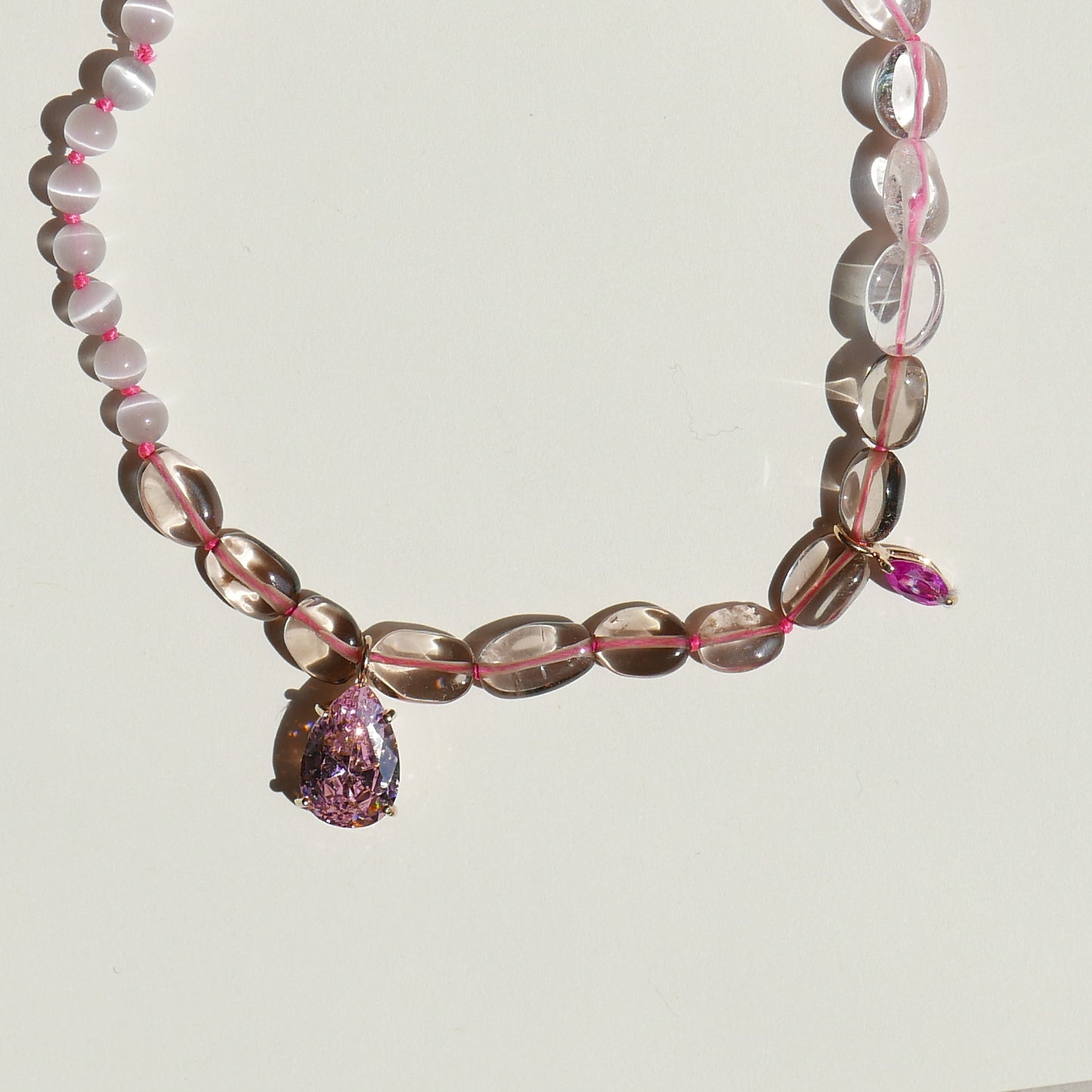 Light Black & Shocking Pink Anklet