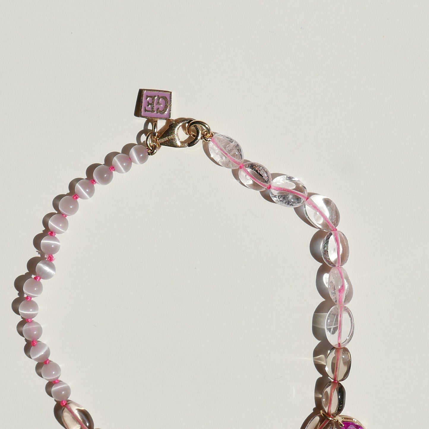 Light Black & Shocking Pink Anklet