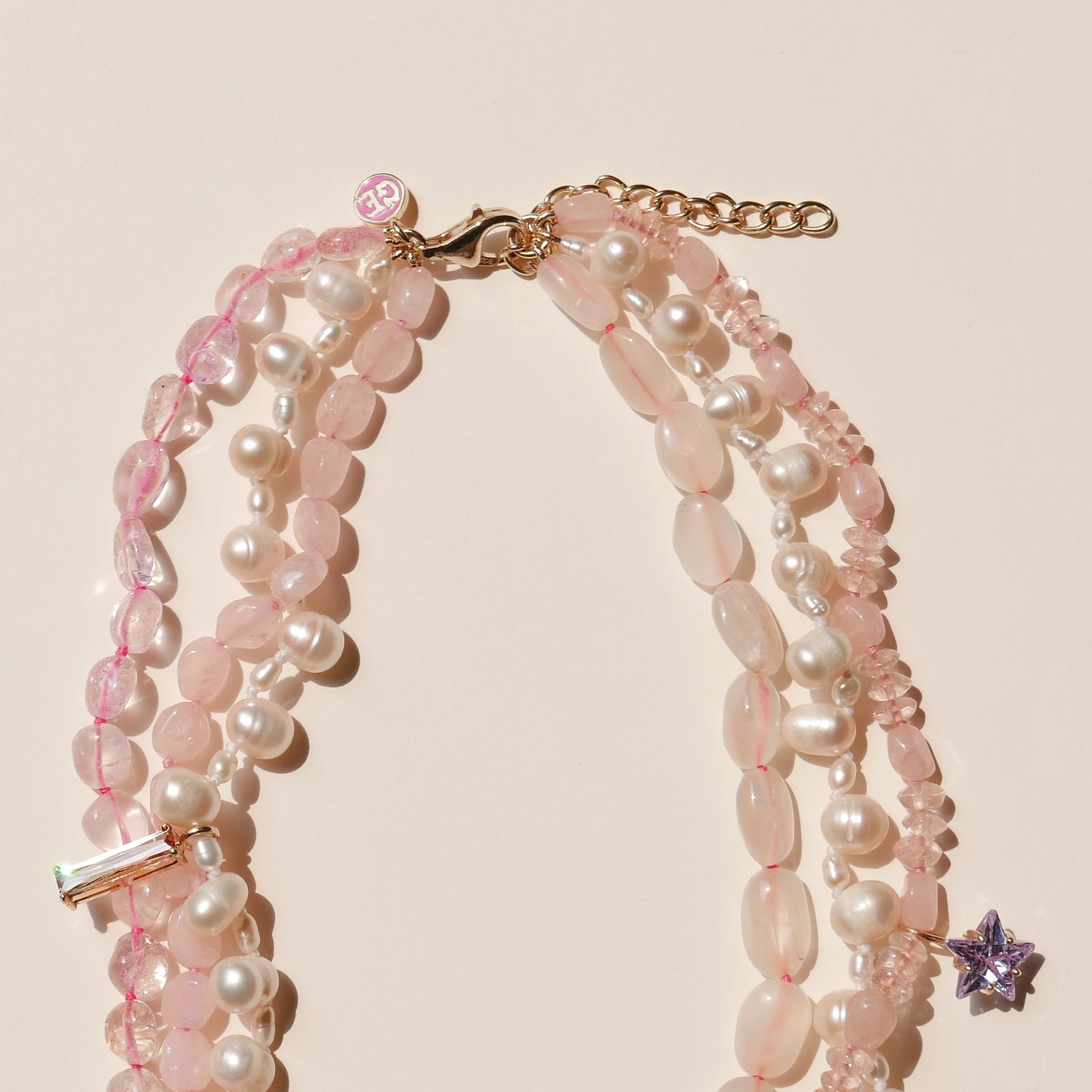 Pink & Pearl Floral Triple