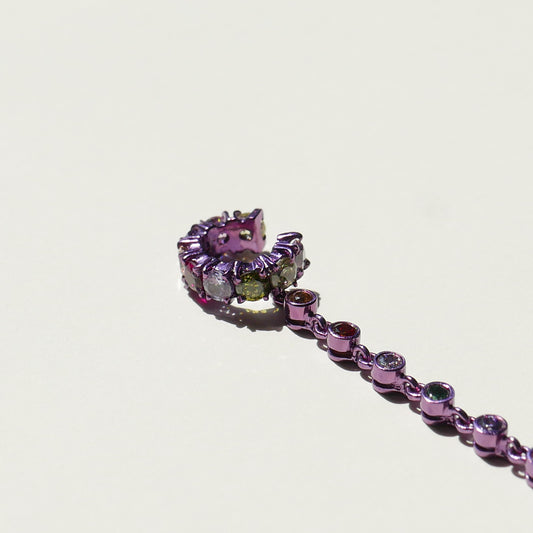 Purple Electric Sling with Multicolor CZ (L)