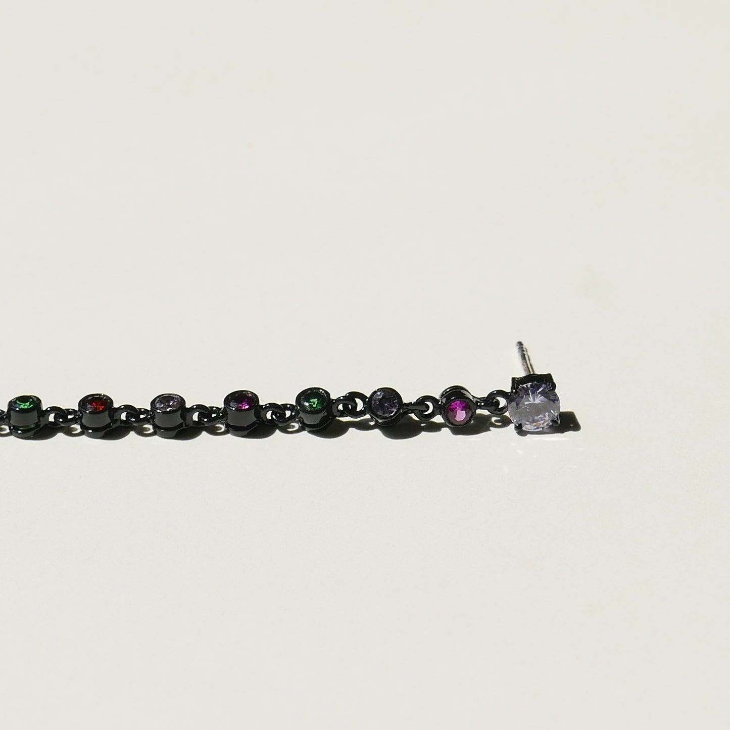 Black Electric Sling with Multicolor CZ (L)