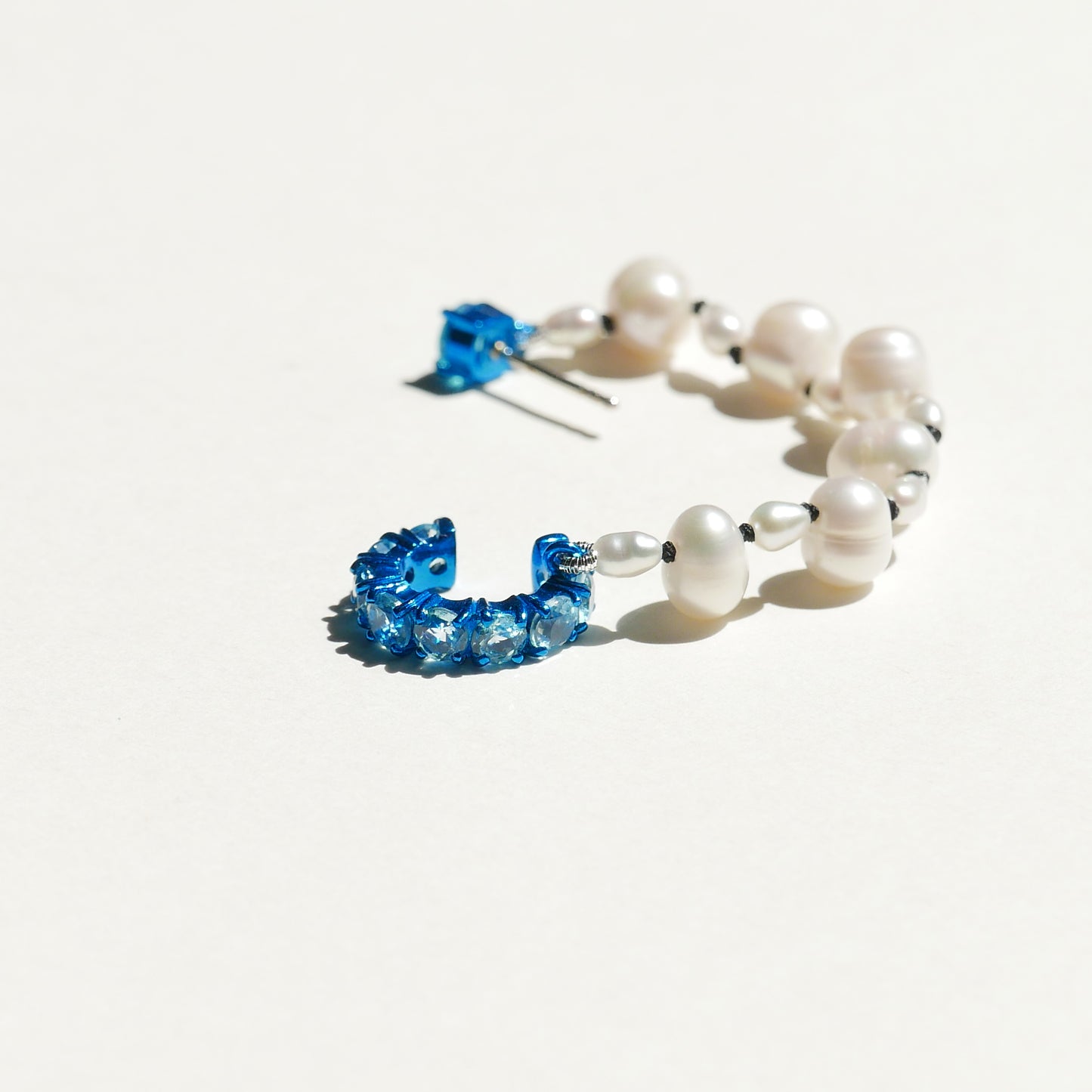 Blue Electric Pearl Sling with Light Blue Earcuff & Stud (R)