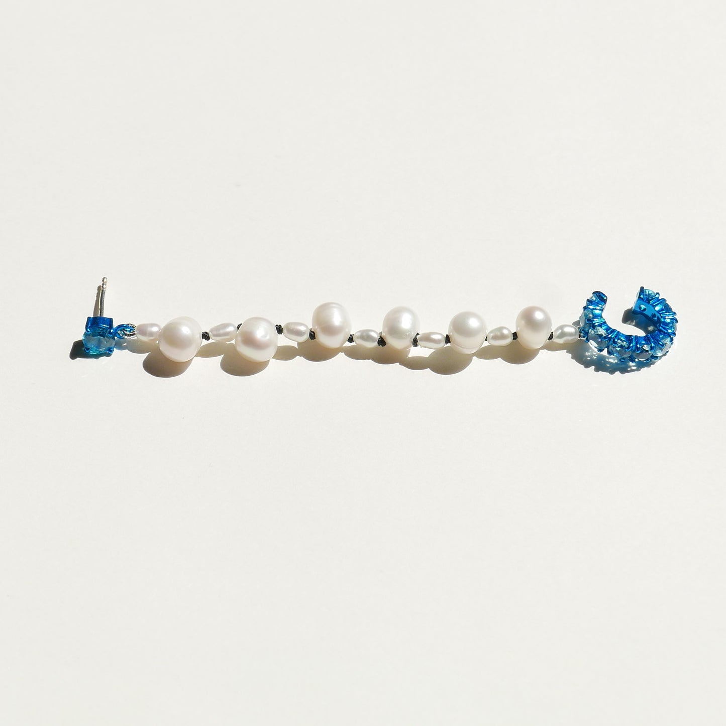 Blue Electric Pearl Sling with Light Blue Earcuff & Stud (R)