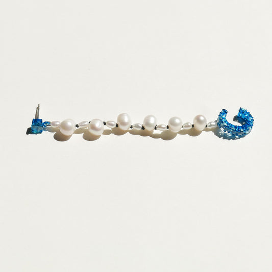 Blue Electric Pearl Sling with Light Blue Earcuff & Stud (R)